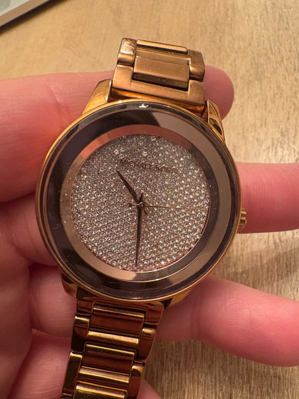 Michael Kors Rose Gold-Tone Crystal Dial Bracelet Watch - Picture 3 of 6